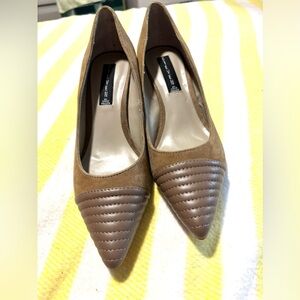 Steven by Steve Madden Caseey Kitten Heels, light brown suede, 7.5, EUC